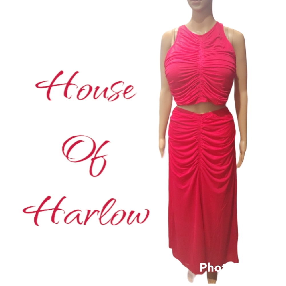 NWT House of Harlow Ruched 2 Pet Set